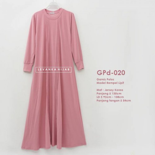 GPd-020 Gamis Polos Rempel Dada